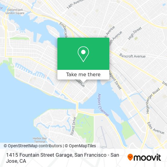 Mapa de 1415 Fountain Street Garage