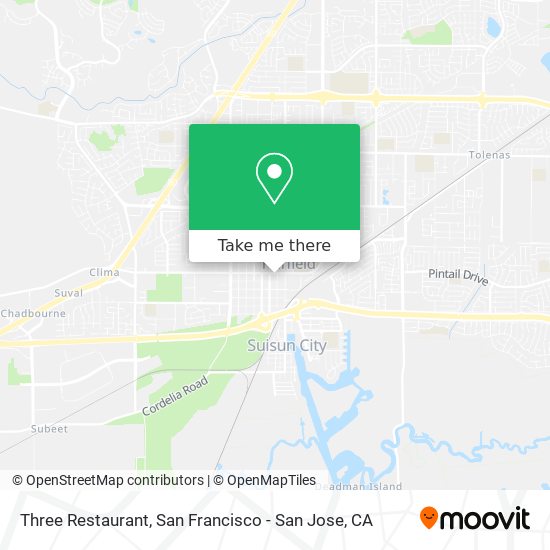 Three Restaurant map