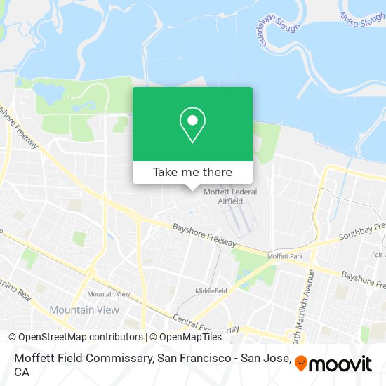 Moffett Field Commissary map