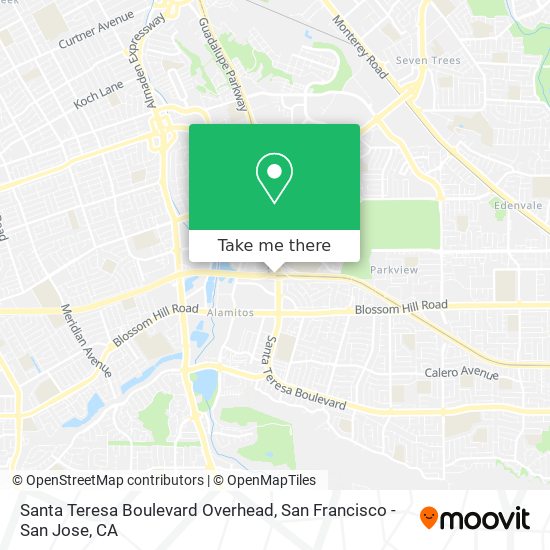 Santa Teresa Boulevard Overhead map
