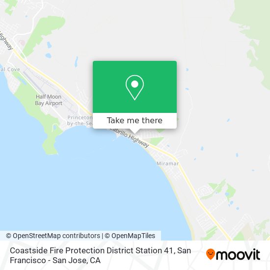 Coastside Fire Protection District Station 41 map