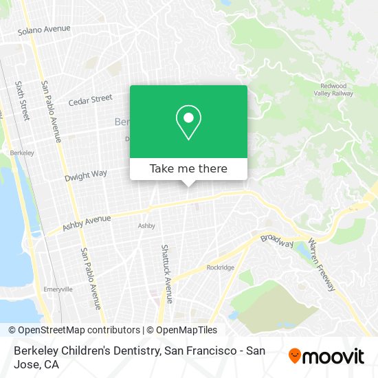 Berkeley Children's Dentistry map