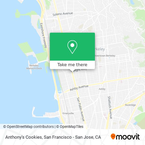 Mapa de Anthony's Cookies