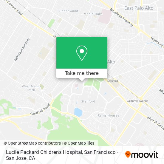 Lucile Packard Children's Hospital map