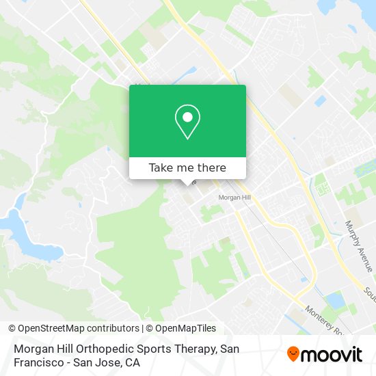 Morgan Hill Orthopedic Sports Therapy map
