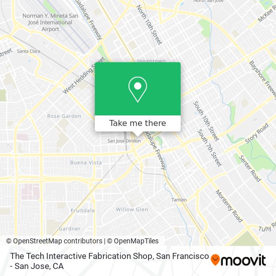 Mapa de The Tech Interactive Fabrication Shop