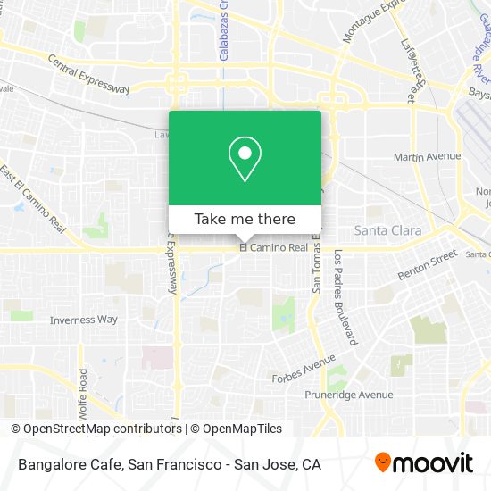 Bangalore Cafe map
