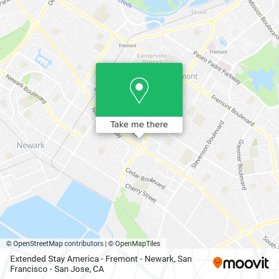 Mapa de Extended Stay America - Fremont - Newark