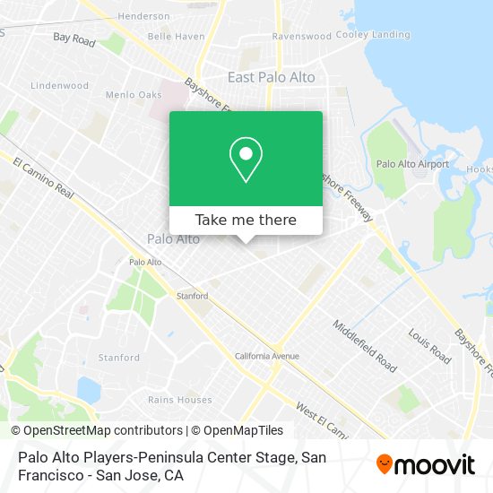 Mapa de Palo Alto Players-Peninsula Center Stage