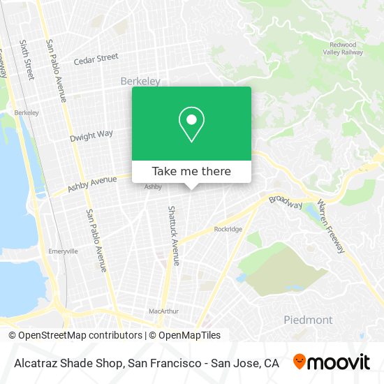 Alcatraz Shade Shop map