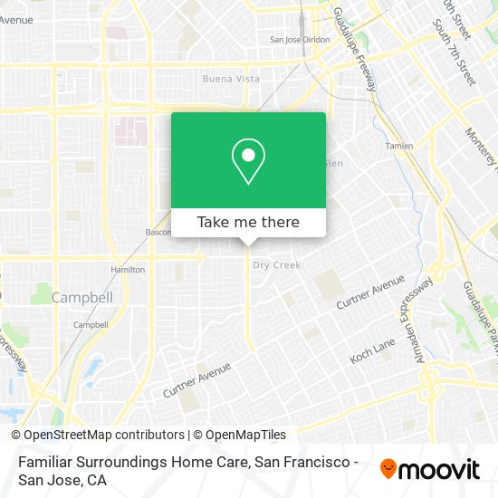Familiar Surroundings Home Care map