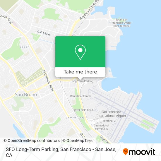 Mapa de SFO Long-Term Parking