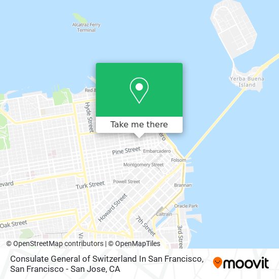 Mapa de Consulate General of Switzerland In San Francisco