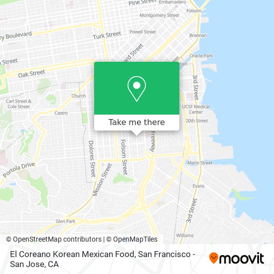 El Coreano Korean Mexican Food map