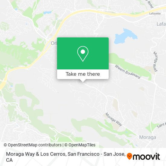 Moraga Way & Los Cerros map