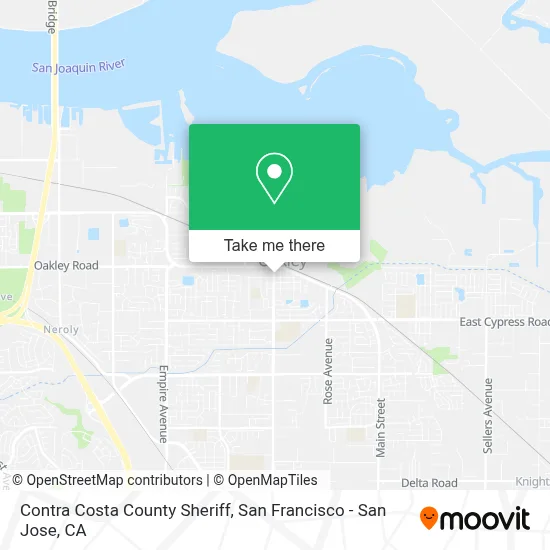 Contra Costa County Sheriff map
