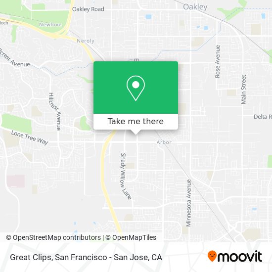 Great Clips map