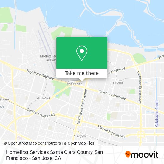 Mapa de Homefirst Services Santa Clara County