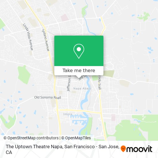 The Uptown Theatre Napa map