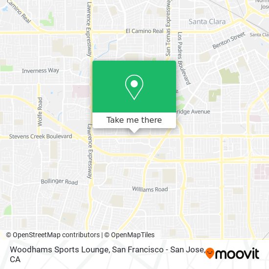 Woodhams Sports Lounge map