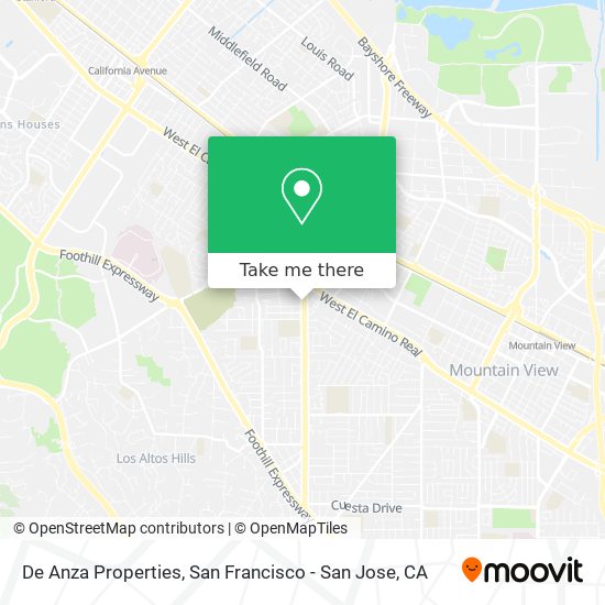 De Anza Properties map