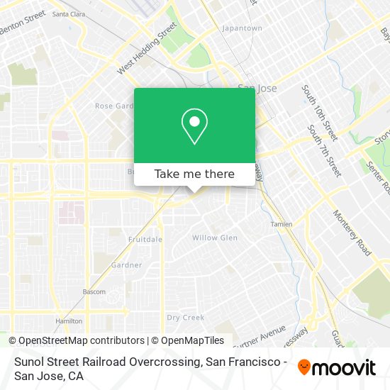 Mapa de Sunol Street Railroad Overcrossing