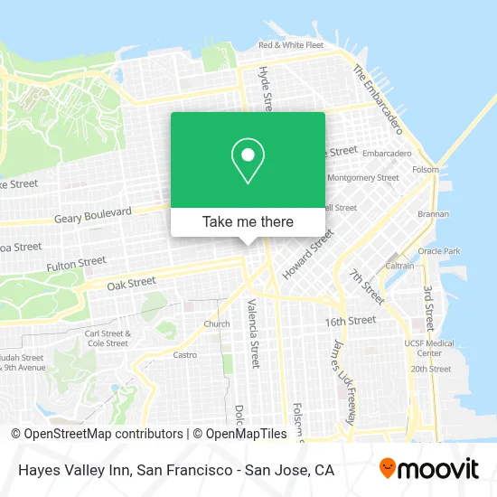 Hayes Valley Inn map