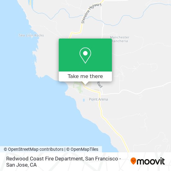 Redwood Coast Fire Department map