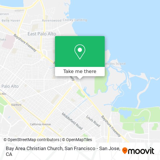 Mapa de Bay Area Christian Church