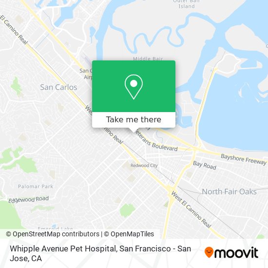 Whipple Avenue Pet Hospital map