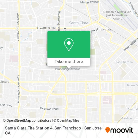 Santa Clara Fire Station 4 map