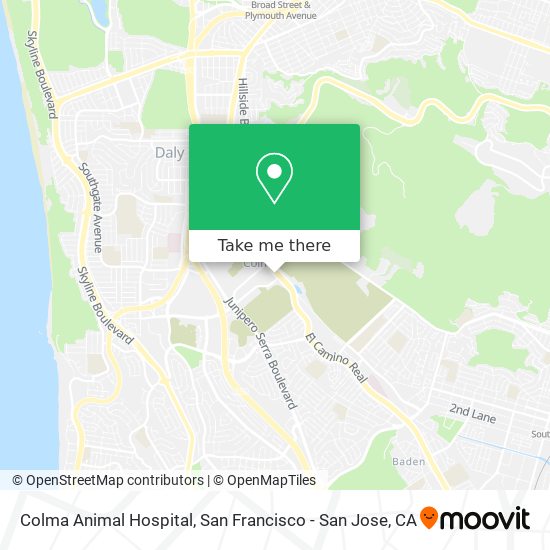 Colma Animal Hospital map