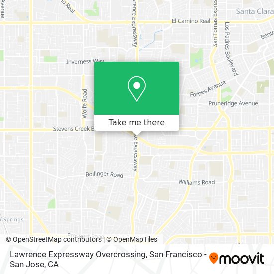 Lawrence Expressway Overcrossing map