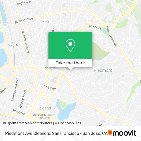 Piedmont Ave Cleaners map