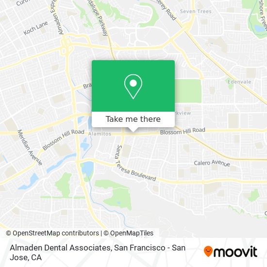 Mapa de Almaden Dental Associates