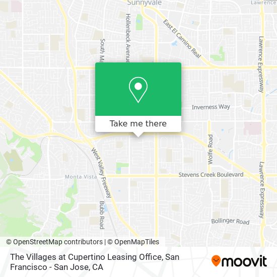 Mapa de The Villages at Cupertino Leasing Office