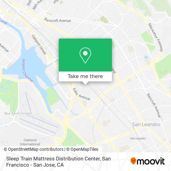 Sleep Train Mattress Distribution Center map