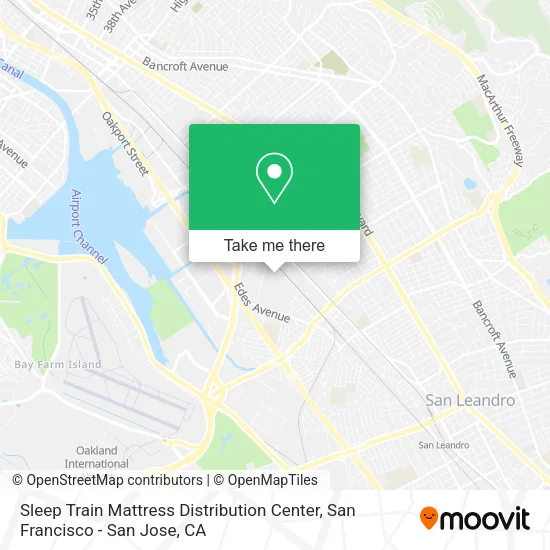 Mapa de Sleep Train Mattress Distribution Center