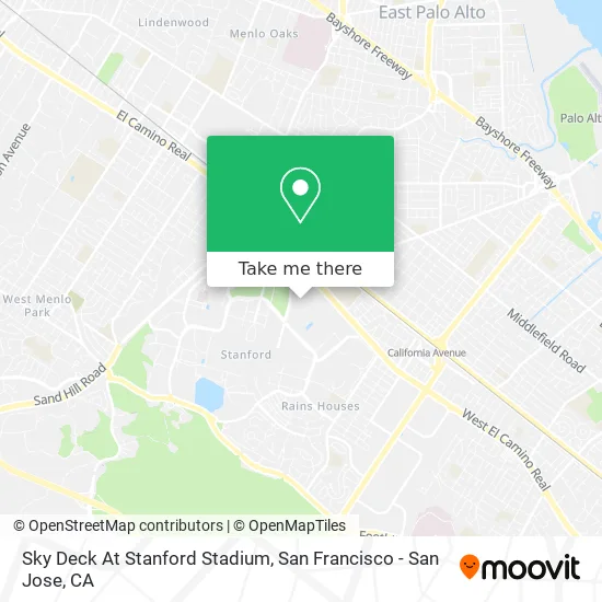 Mapa de Sky Deck At Stanford Stadium