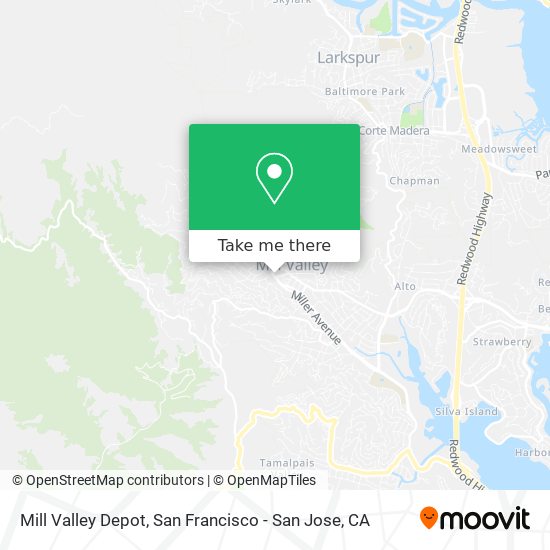 Mill Valley Depot map