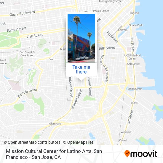 Mapa de Mission Cultural Center for Latino Arts