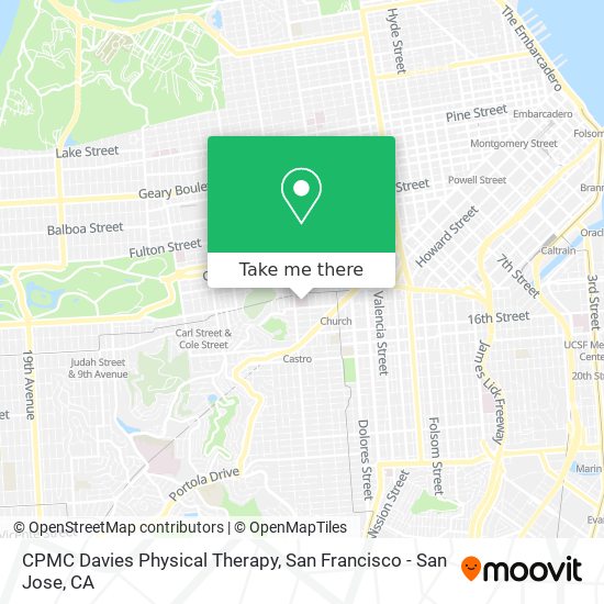 CPMC Davies Physical Therapy map