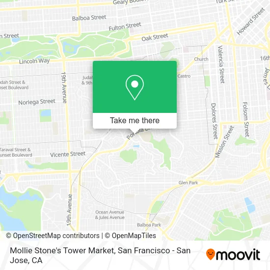 Mollie Stone's Tower Market map