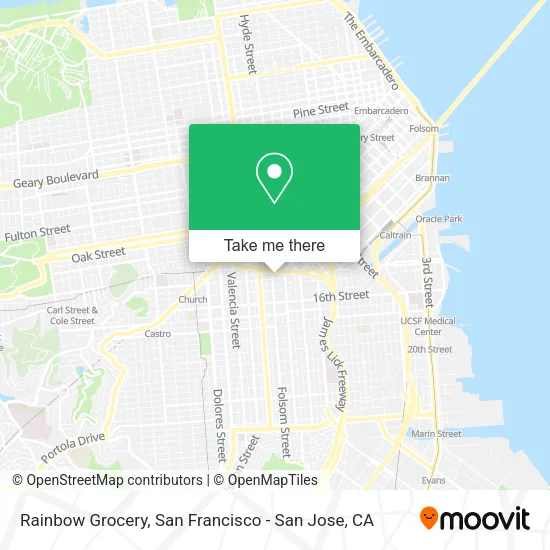 Mapa de Rainbow Grocery