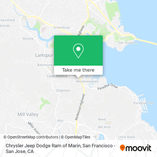 Chrysler Jeep Dodge Ram of Marin map