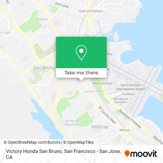 Victory Honda San Bruno map
