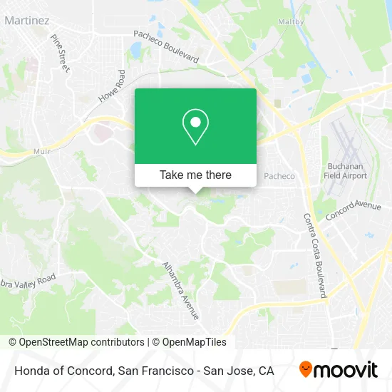 Honda of Concord map