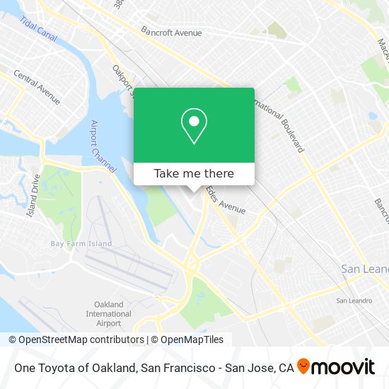 One Toyota of Oakland map