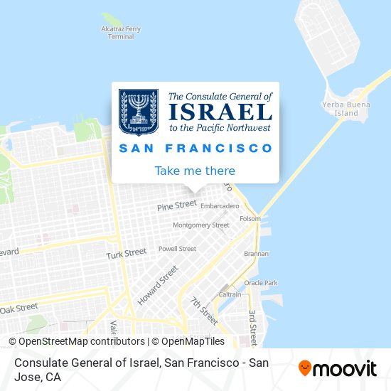 Consulate General of Israel map