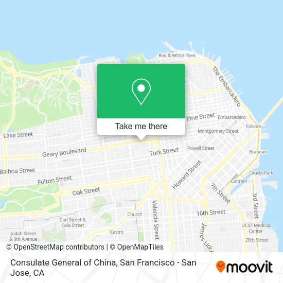 Consulate General of China map